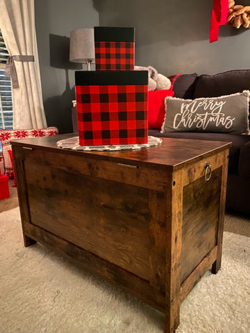 Storage Chest Sturdy Entryway Storage Bench, Wood Look Accent Furniture, Easy Assembly Oak White