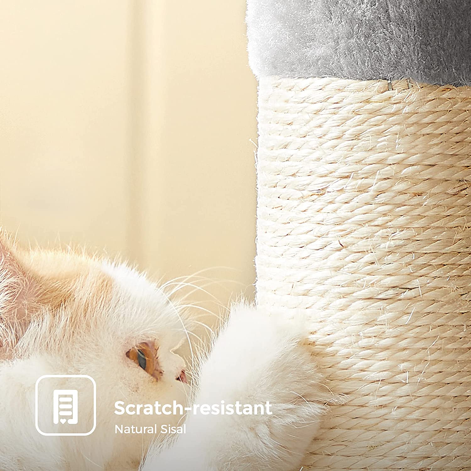 Cat Tower 2 Cozy Plush Condos and Sisal Posts - HWLEXTRA