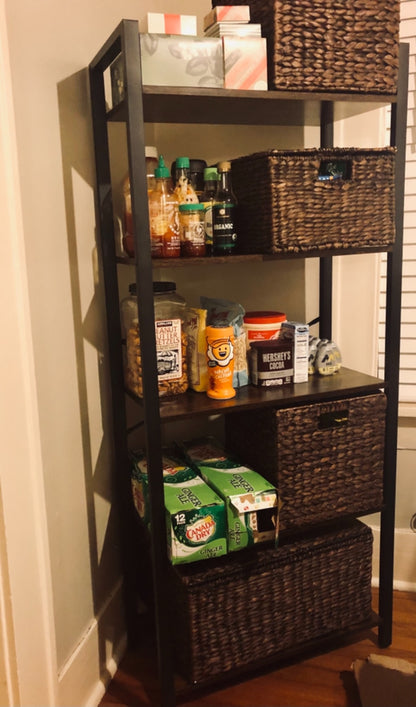 5-Tier Bookshelf, Bookcase, Storage Shelving Unit with 5 Shelves, for Study, 15.7 x 11.8 x 57.5 Inches, Industrial, Rustic Brown