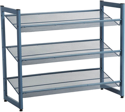 Bronze Metal Shoe Rack with Adjustable Shelves - HWLEXTRA