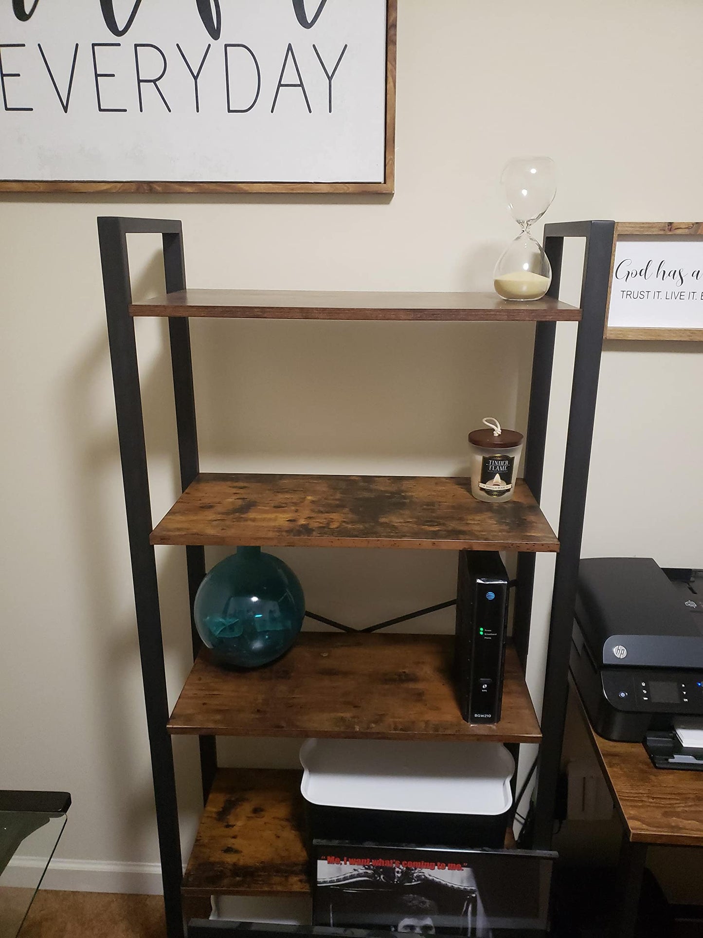 5-Tier Bookshelf, Bookcase, Storage Shelving Unit with 5 Shelves, for Study, 15.7 x 11.8 x 57.5 Inches, Industrial, Rustic Brown