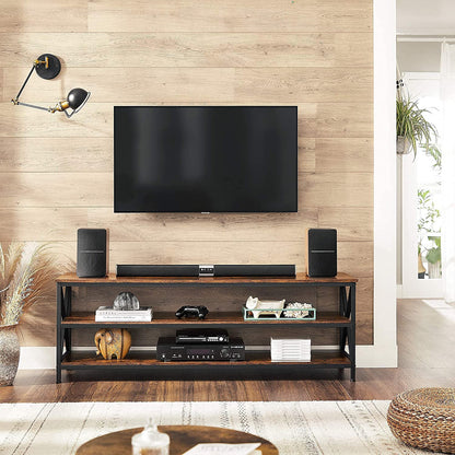TV Stand, TV Table for up to 65-Inch TVs, Media TV Console with Shelves - HWLEXTRA 
