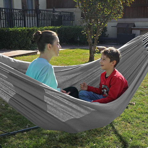 Double Hammock, 98.4 x 59.1 Inches, 660 lb Load Capacity, with Compression Bag, Mounting Straps, Carabiners