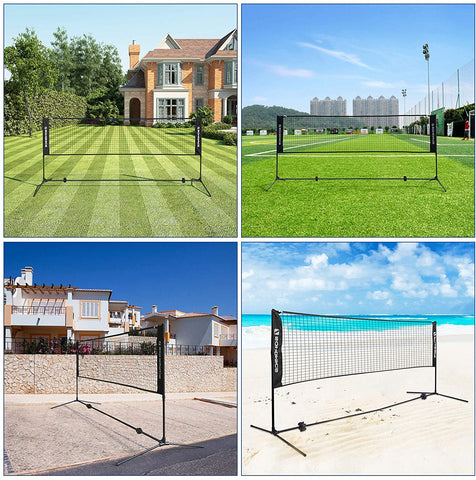 Badminton Net Set, Portable Sports Set for Badminton, Tennis, Kids Volleyball, Pickleball