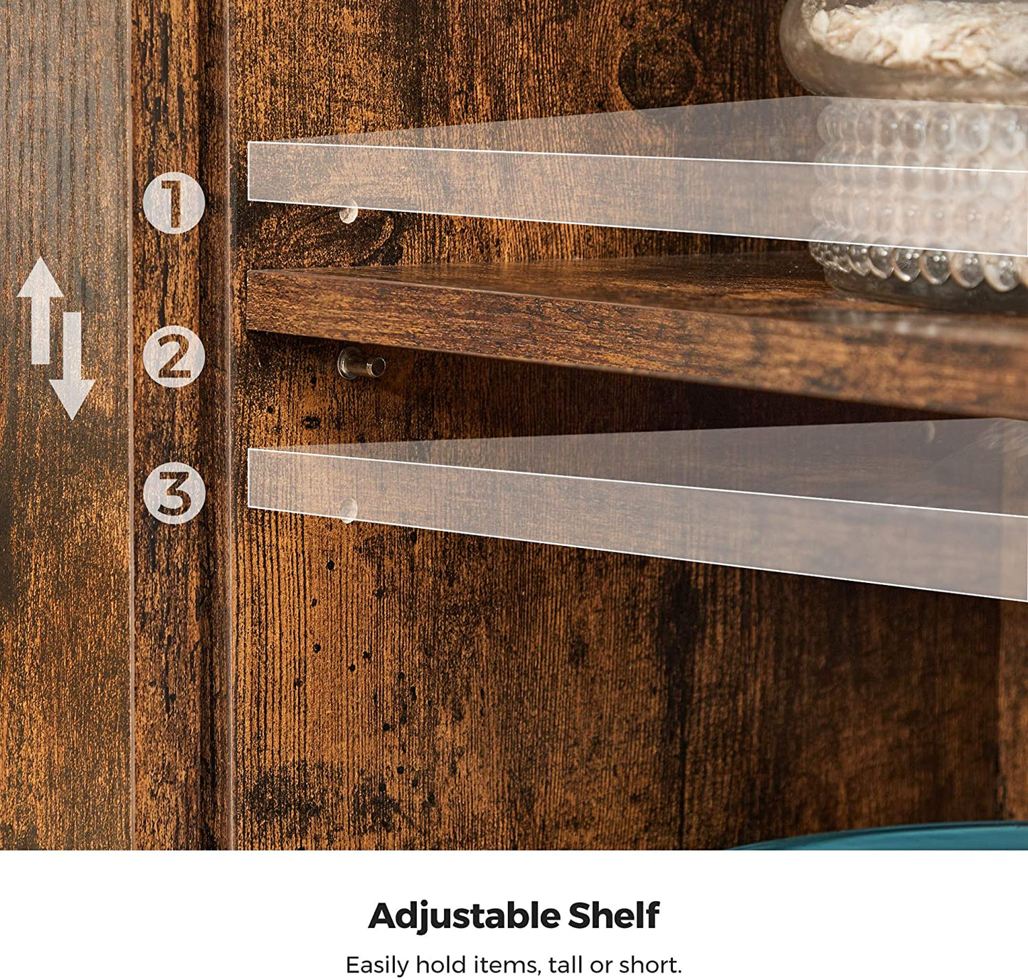 COBADO Storage Cabinet with Open Compartment - HWLEXTRA