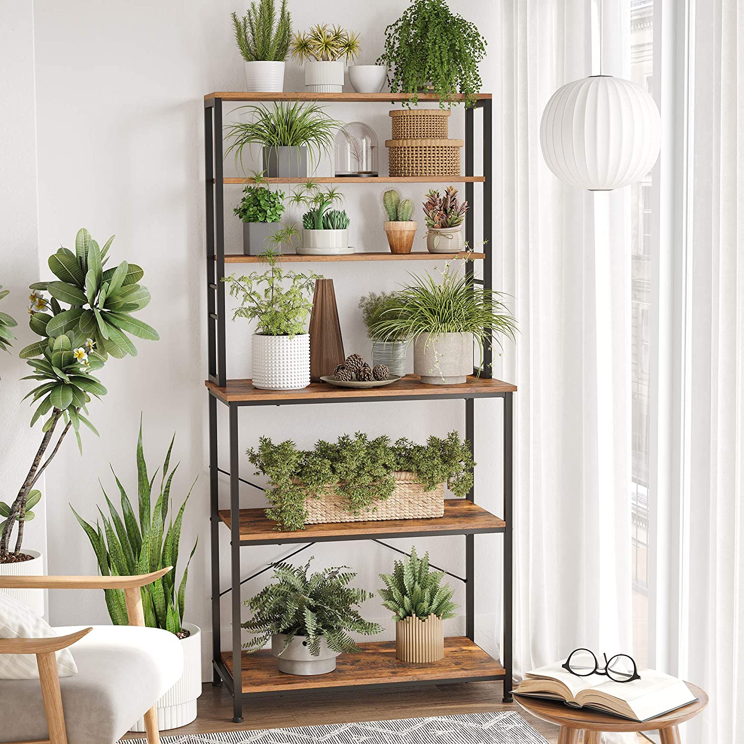 6-Tier Baker's Rack with Hutch - HWLEXTRA