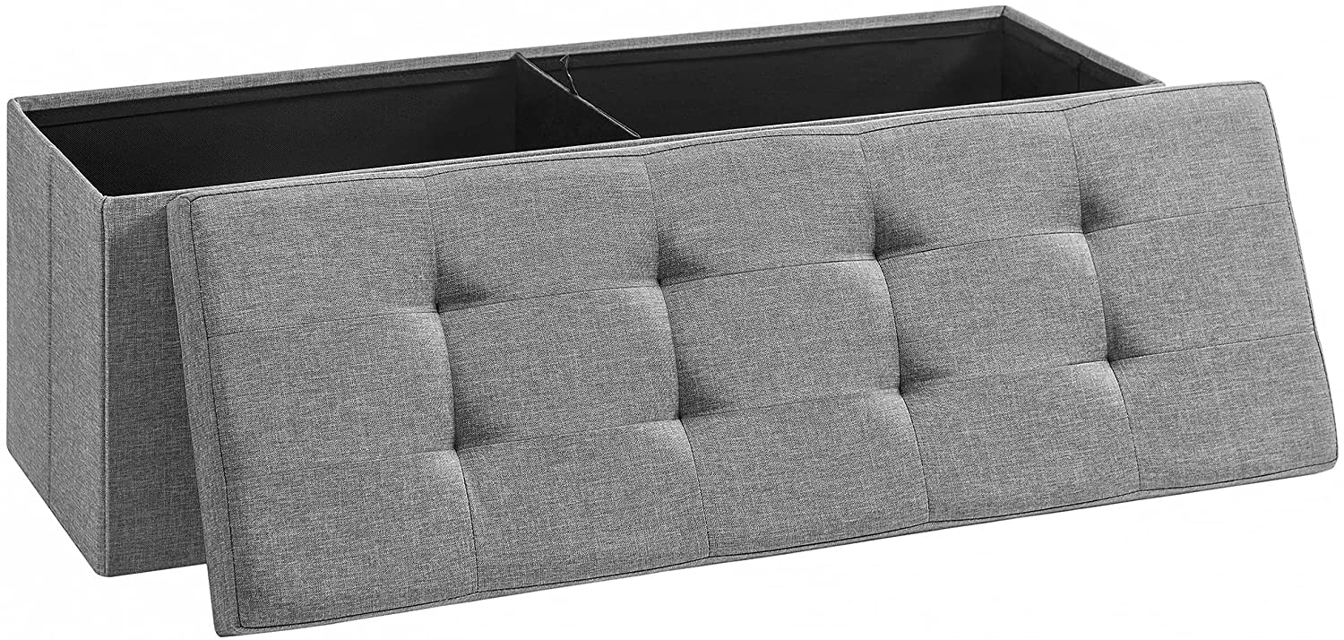 Folding Storage Ottoman Bench - HWLEXTRA