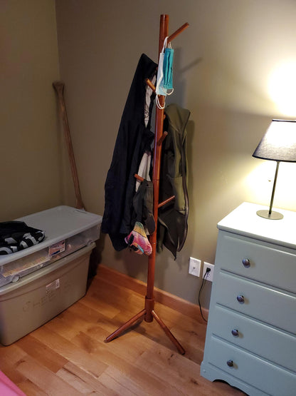 Gray Wood Coat Tree - HWLEXTRA
