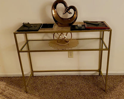 Tempered Glass Table | Console Table | Modern Sofa or Entryway Table - HWLEXTRA 