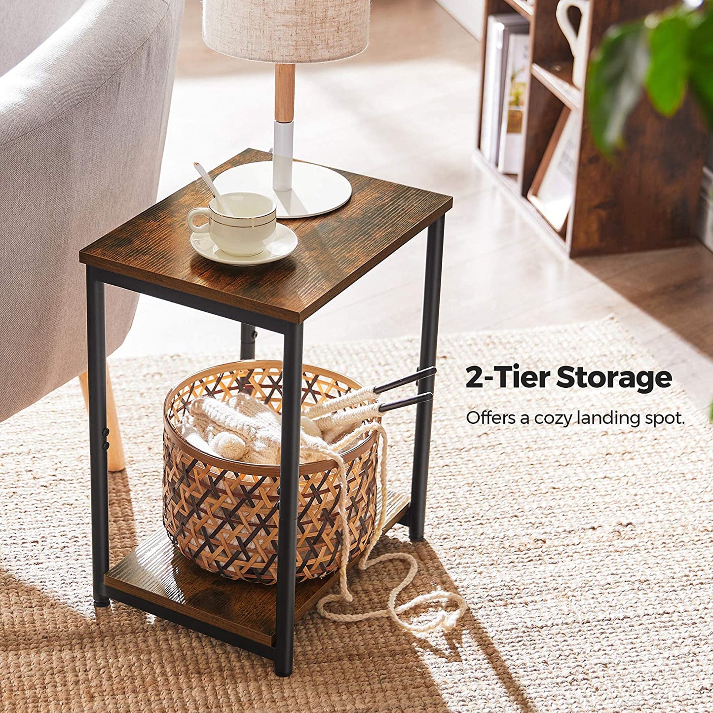 Tables Set of 2 with Storage Shelf - HWLEXTRA
