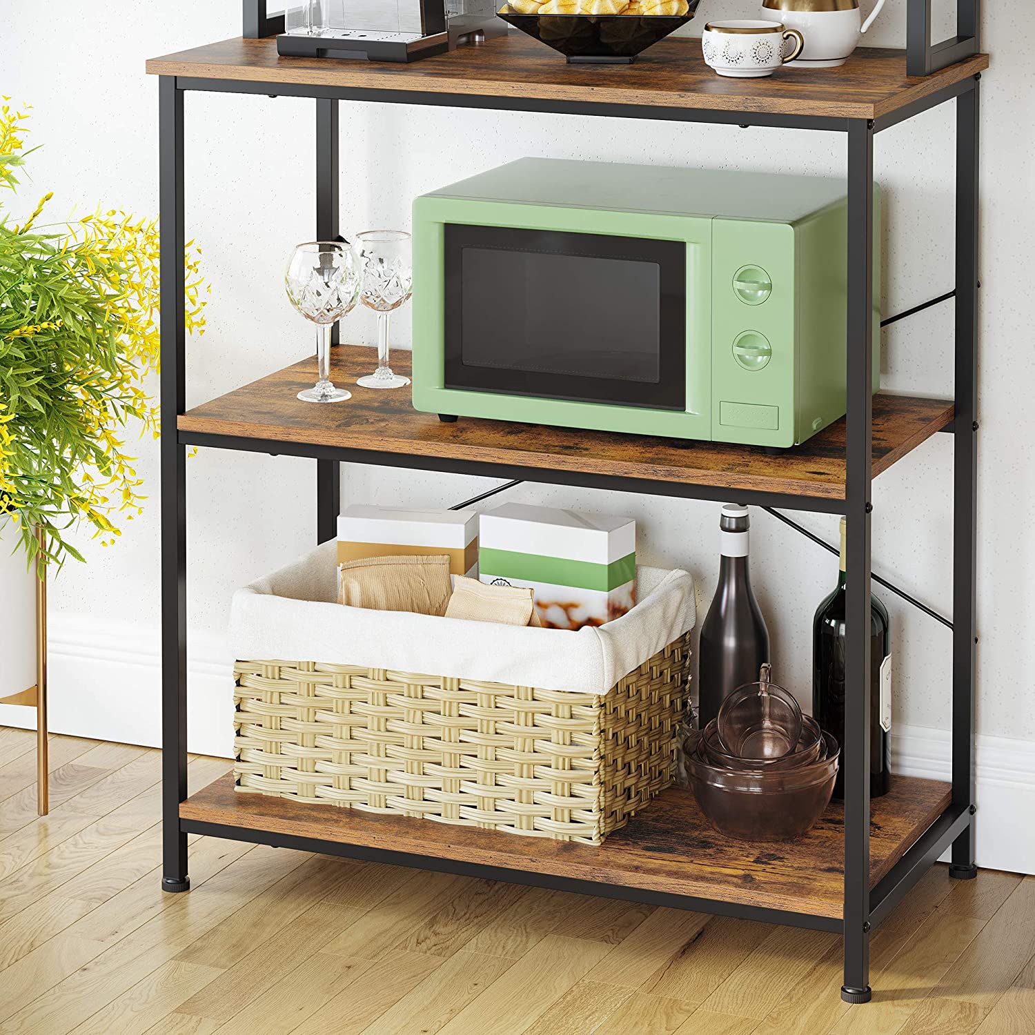 6-Tier Baker's Rack with Hutch - HWLEXTRA