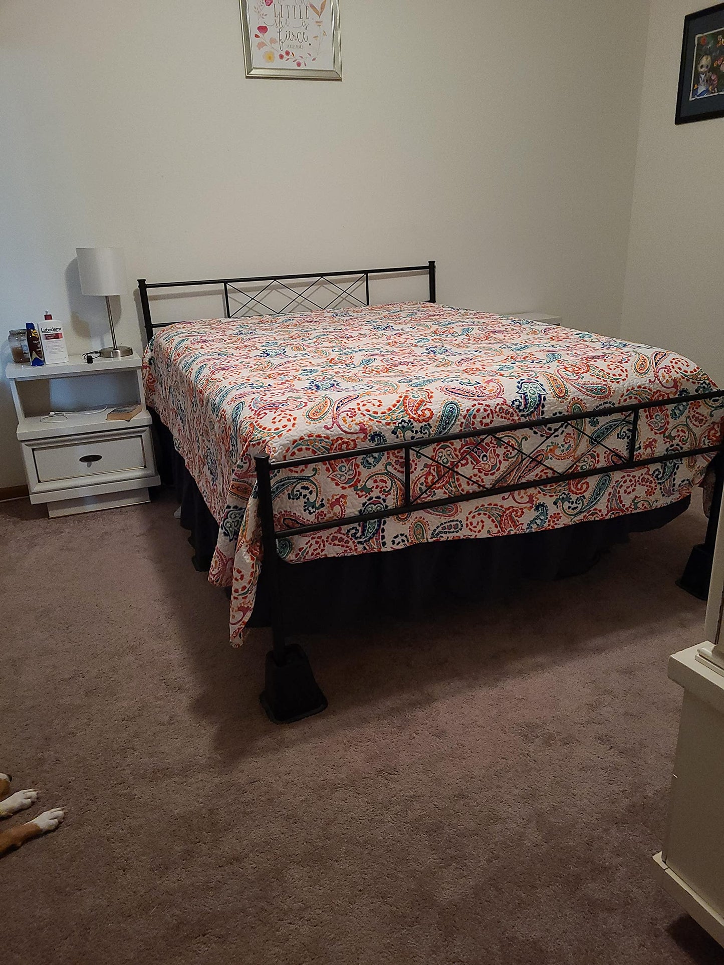 Metal Platform Bed Frame Mattress Foundation with Headboard & Footboard/Firm Support