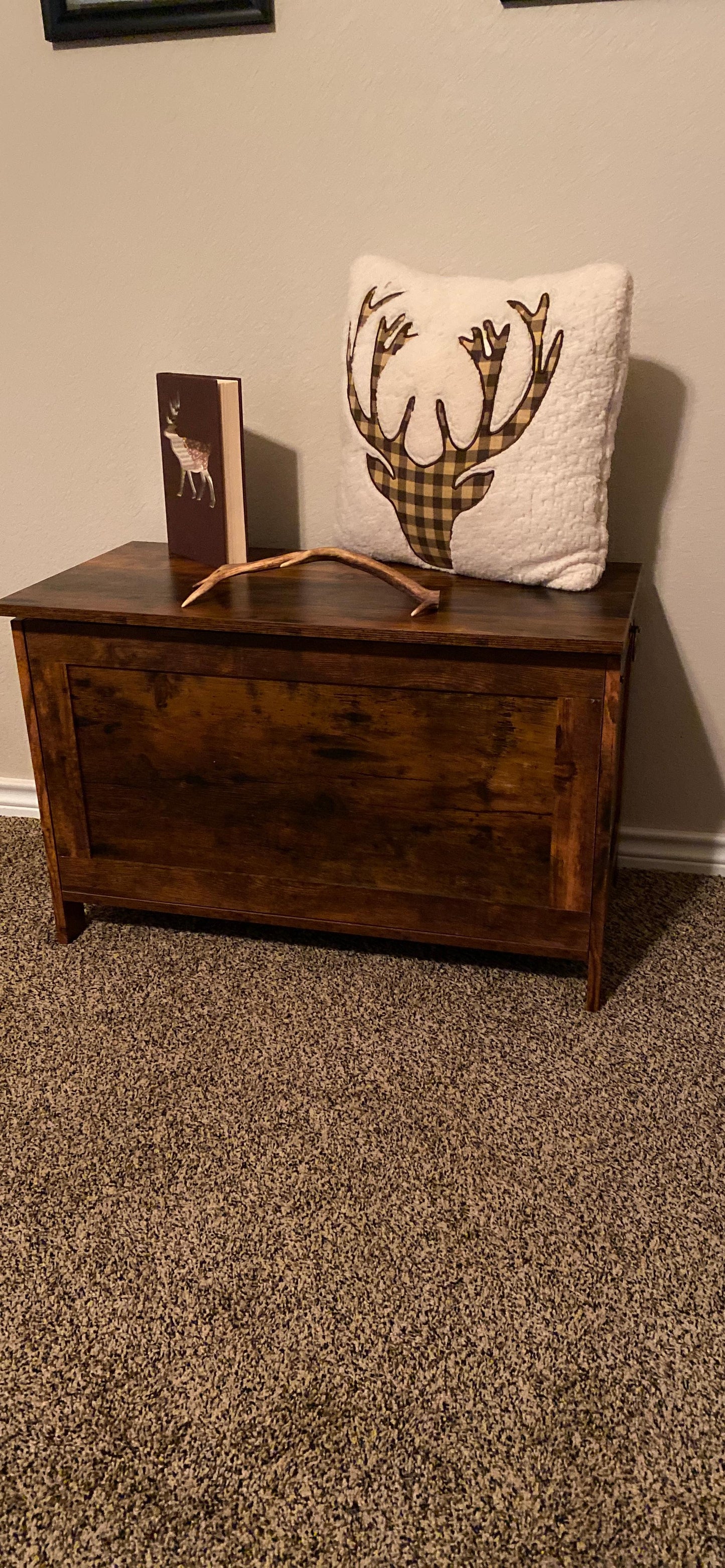 Storage Chest Sturdy Entryway Storage Bench, Wood Look Accent Furniture, Easy Assembly Oak White - HWLEXTRA 