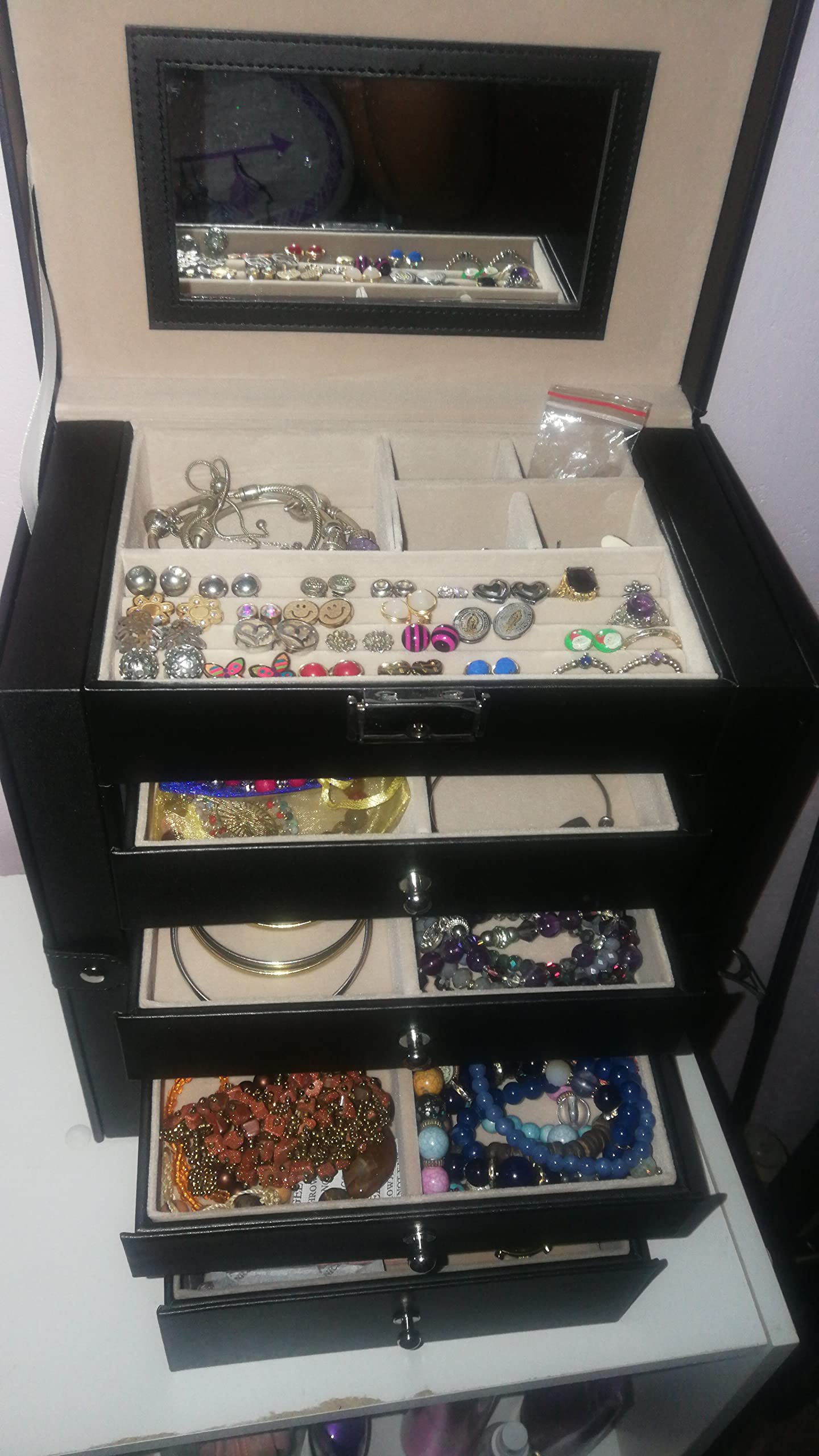 6-Tier Large Jewelry Case with Drawers - HWLEXTRA