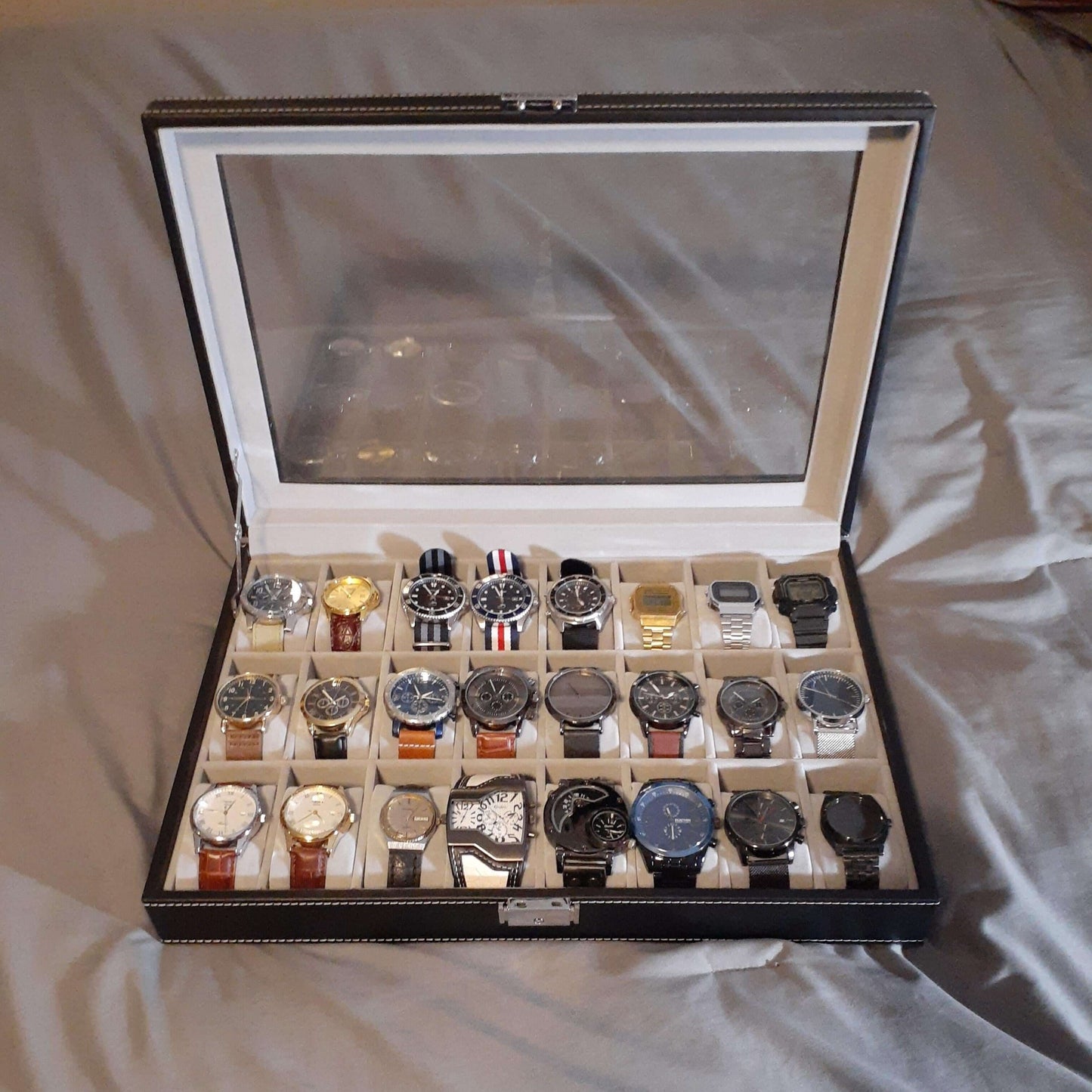 24-Slot Lockable Watch Organizer - view 1