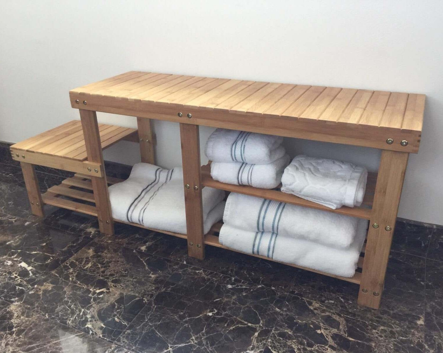 Bamboo Shoe Storage Bench - HWLEXTRA