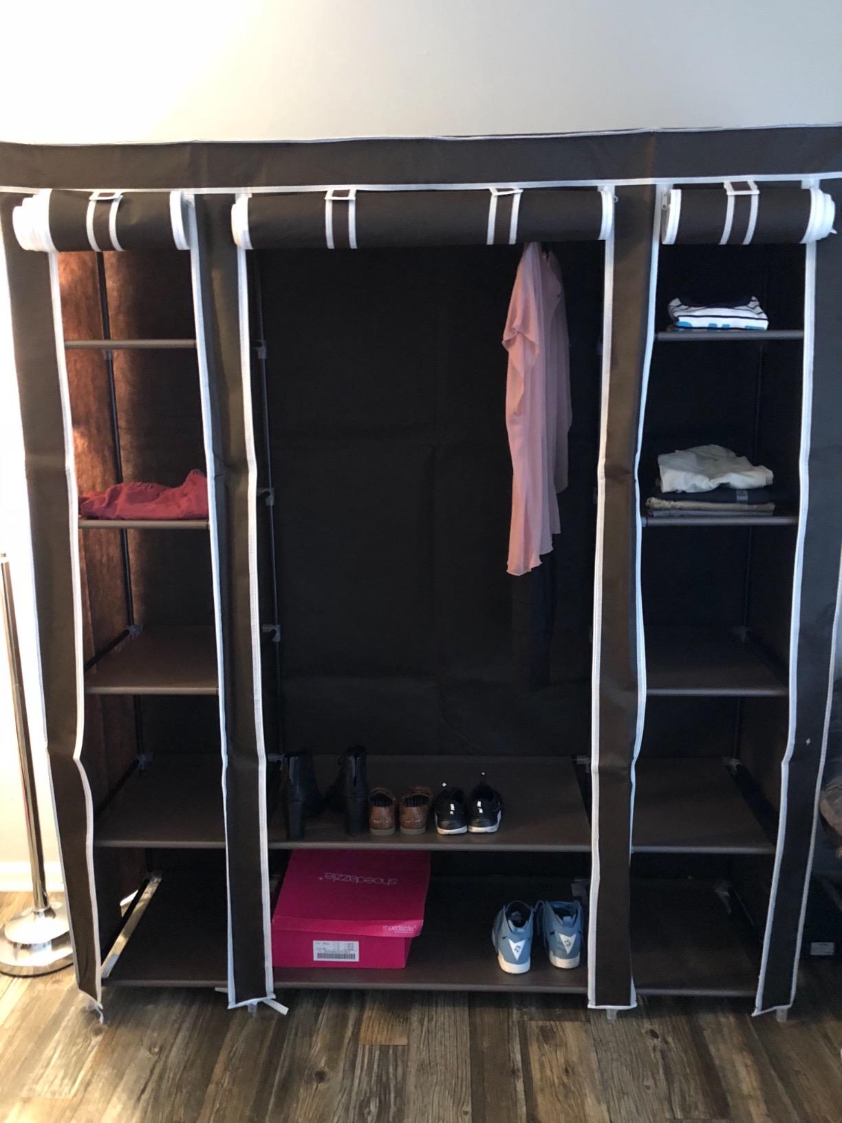 Black Portable Clothes Closet - HWLEXTRA