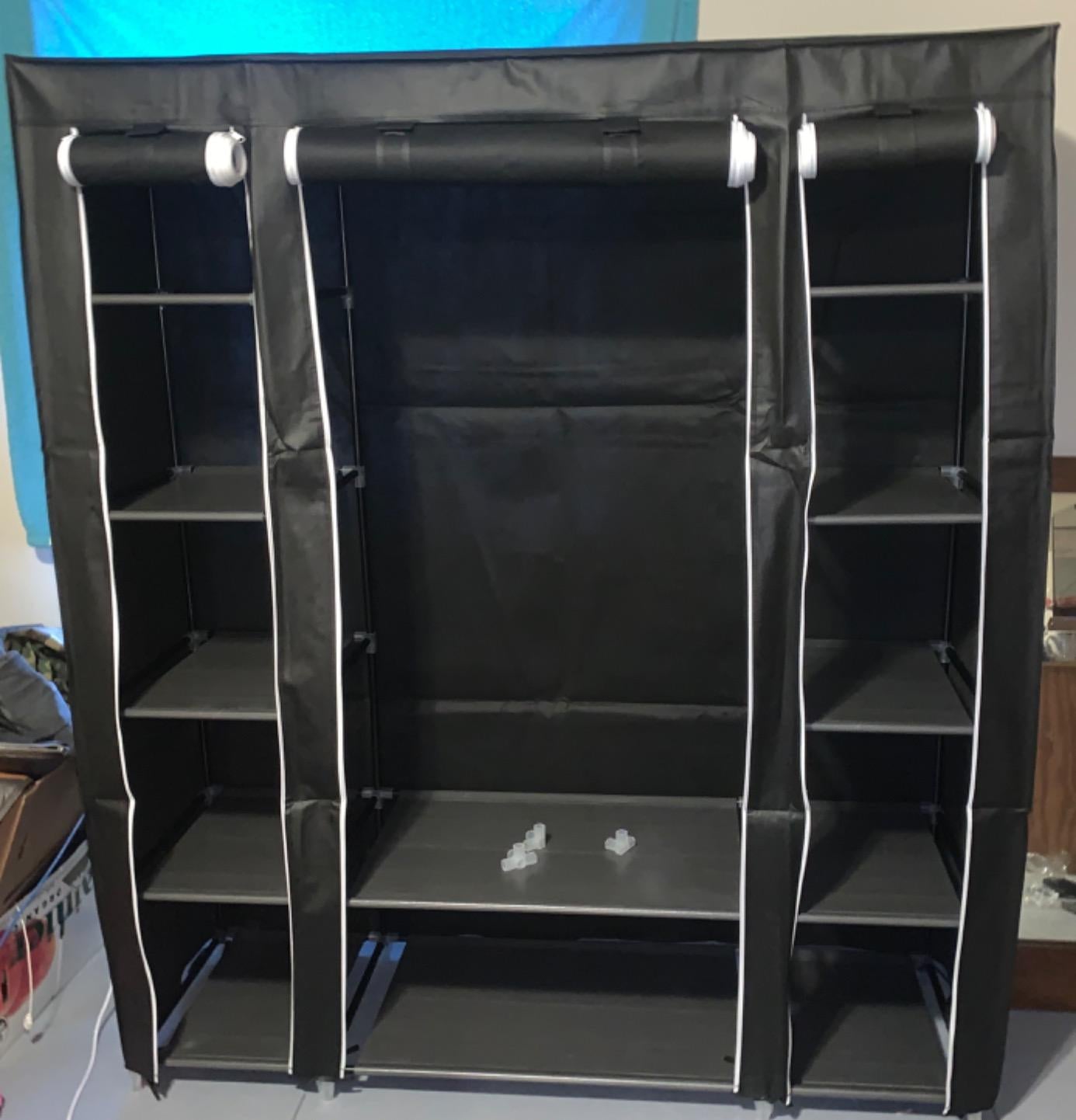 Black Portable Clothes Closet - HWLEXTRA