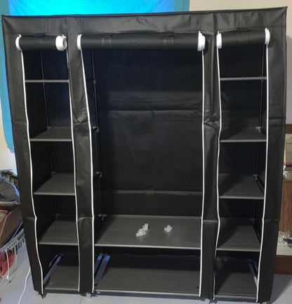 Black Portable Clothes Closet - HWLEXTRA