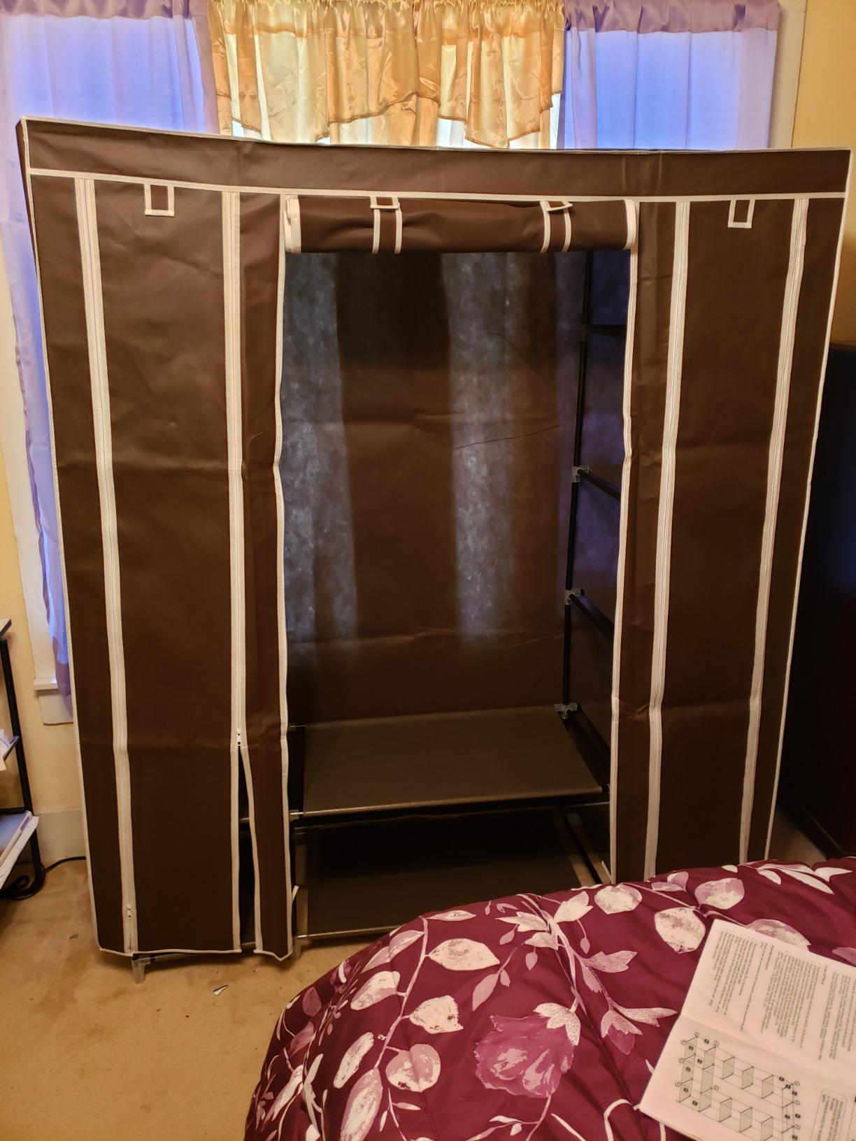 Black Portable Clothes Closet - HWLEXTRA