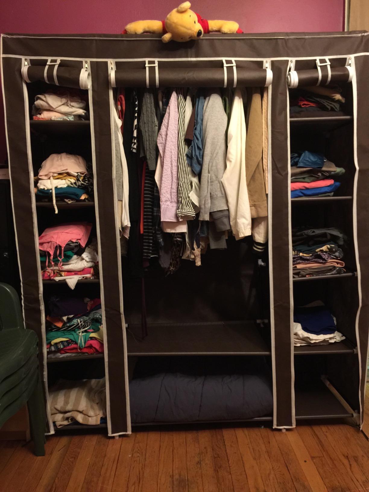 Black Portable Clothes Closet - HWLEXTRA