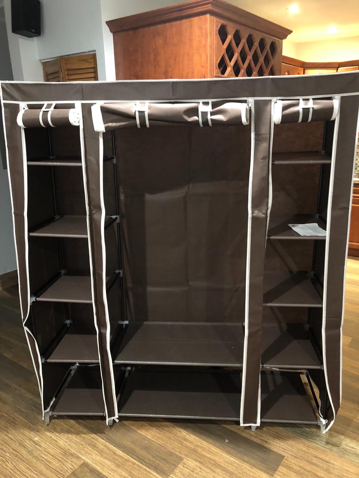 Black Portable Clothes Closet - HWLEXTRA
