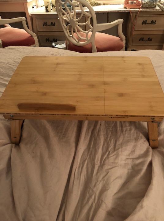 Natural Color Bamboo Adjustable Laptop Desk - HWLEXTRA