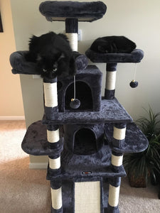 Smoky Gray Cat Tree - HWLEXTRA