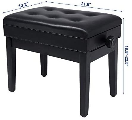 Adjustable Padded Piano Bench - HWLEXTRA