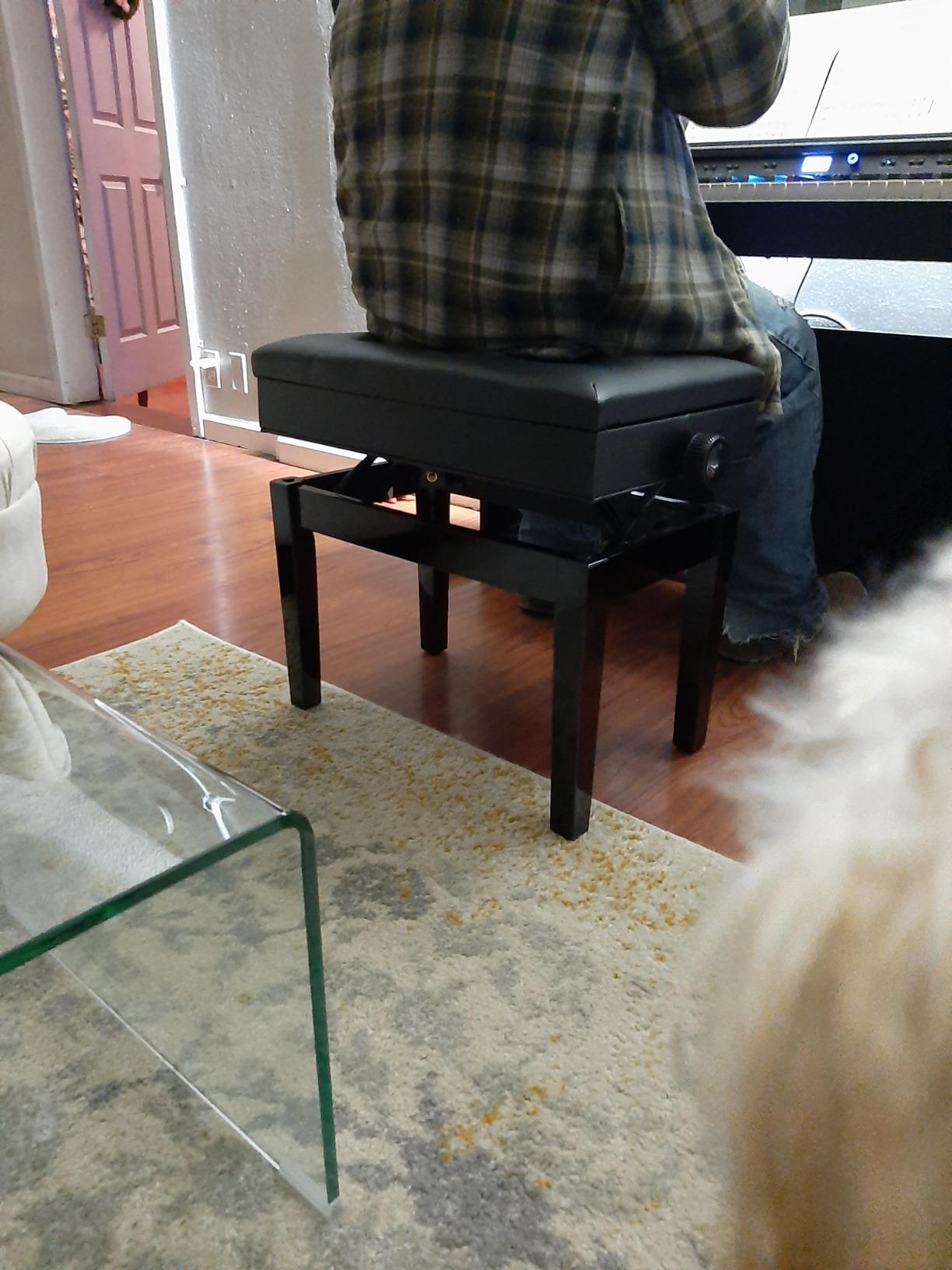 Adjustable Padded Piano Bench - HWLEXTRA