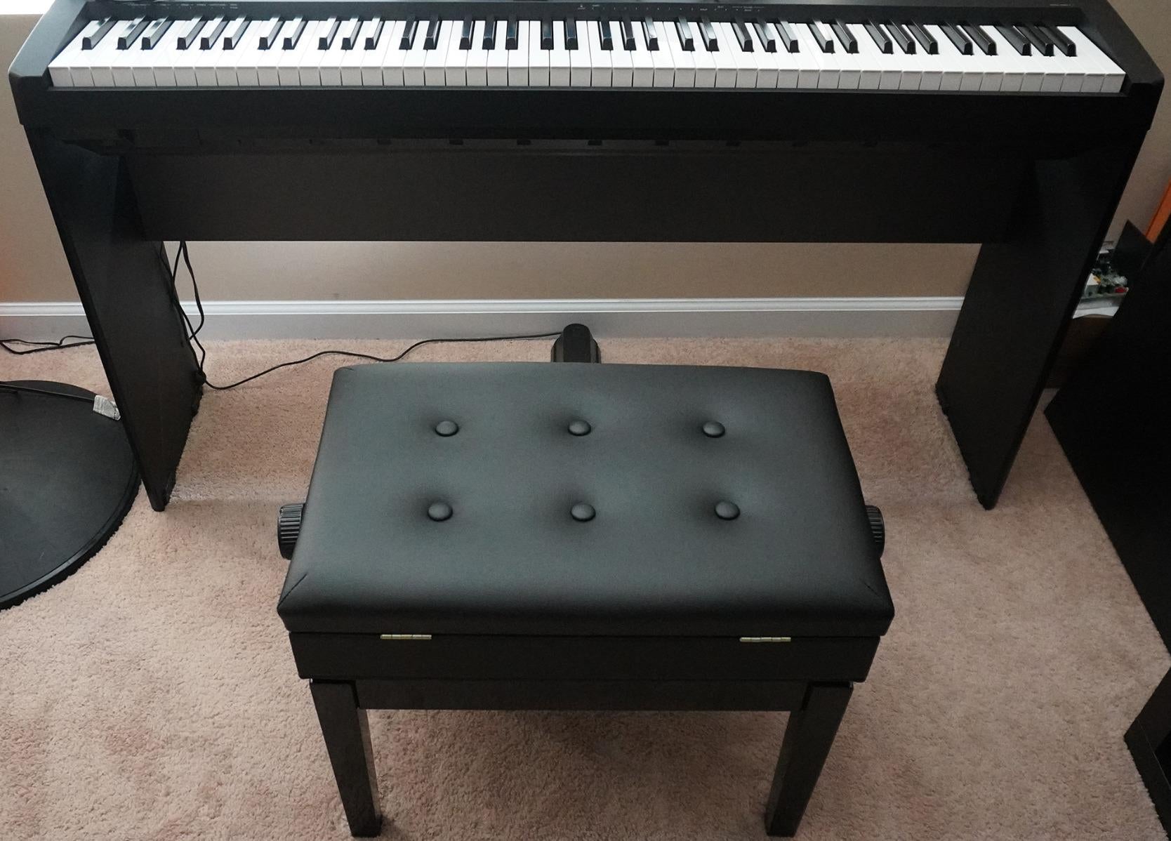 Adjustable Padded Piano Bench - HWLEXTRA