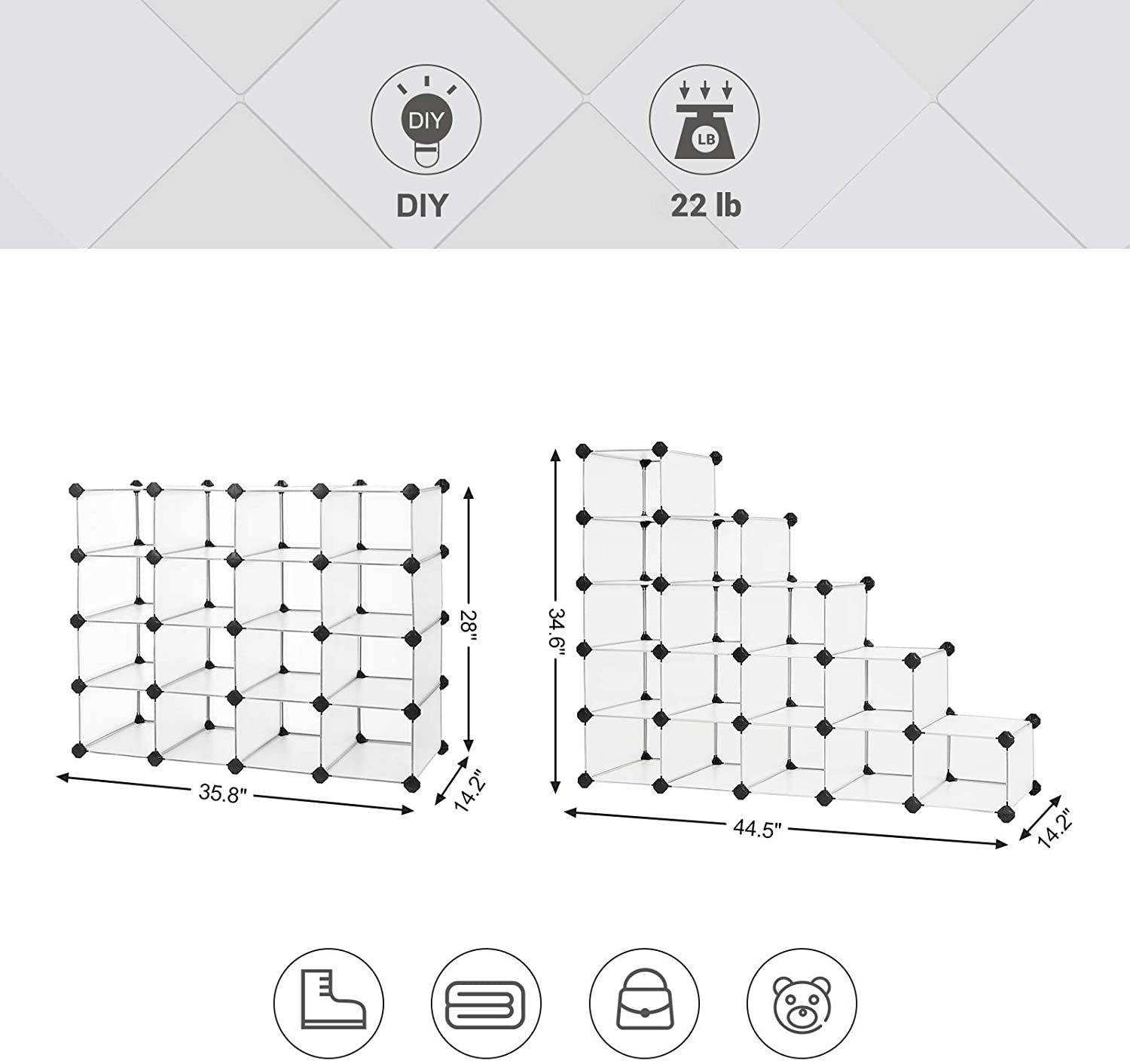 15 Cubes Modular Organizer - HWLEXTRA