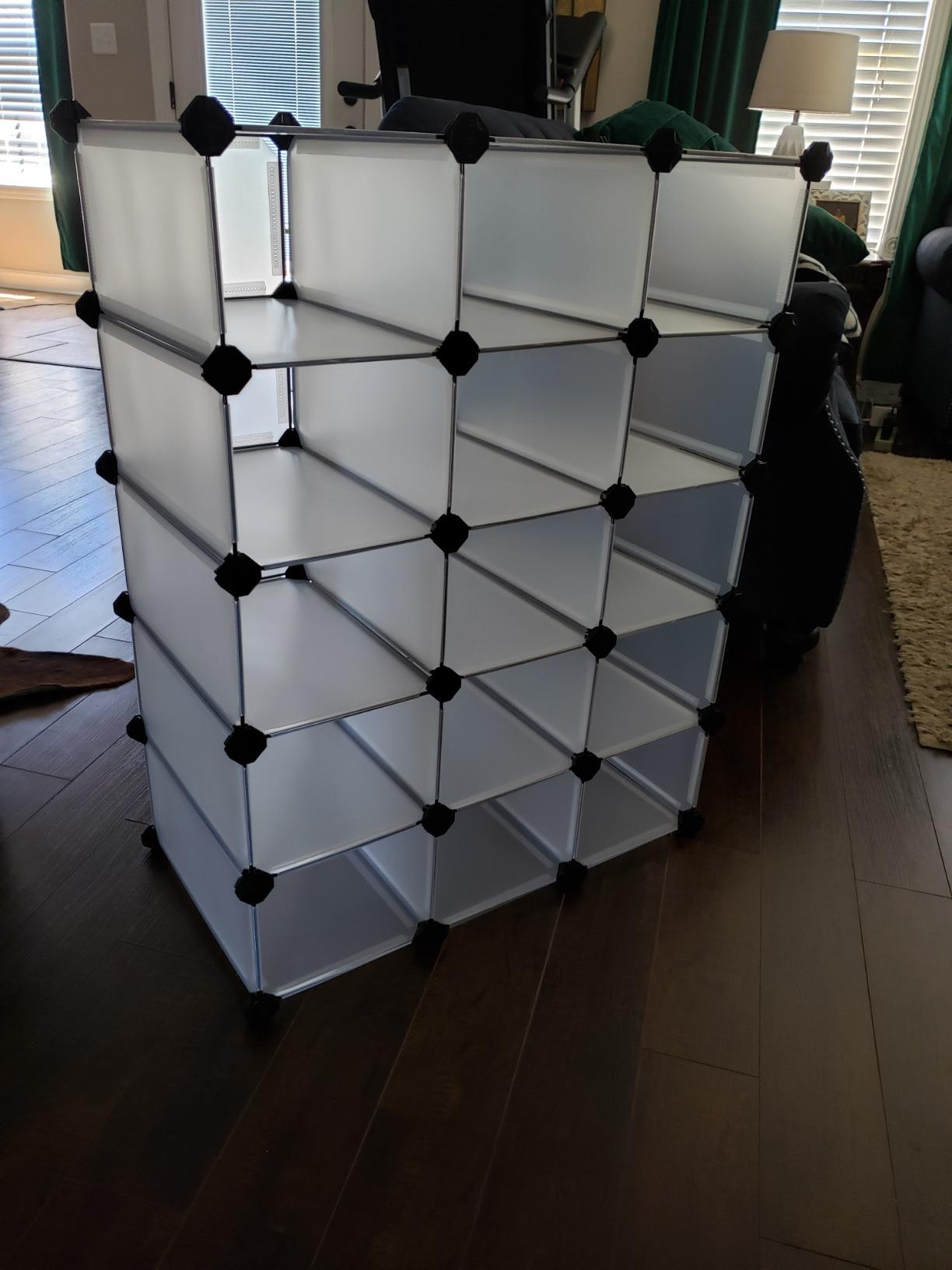 Interlocking shoe storage discount cubes