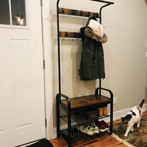 Coat Rack Shoe Bench - HWLEXTRA