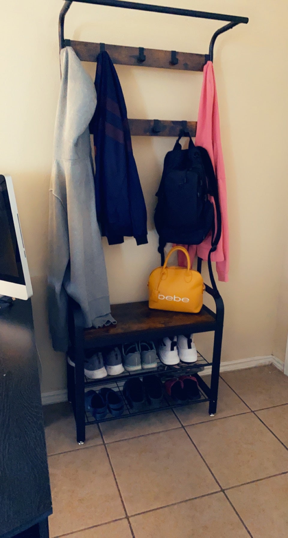Coat Rack Shoe Bench - HWLEXTRA