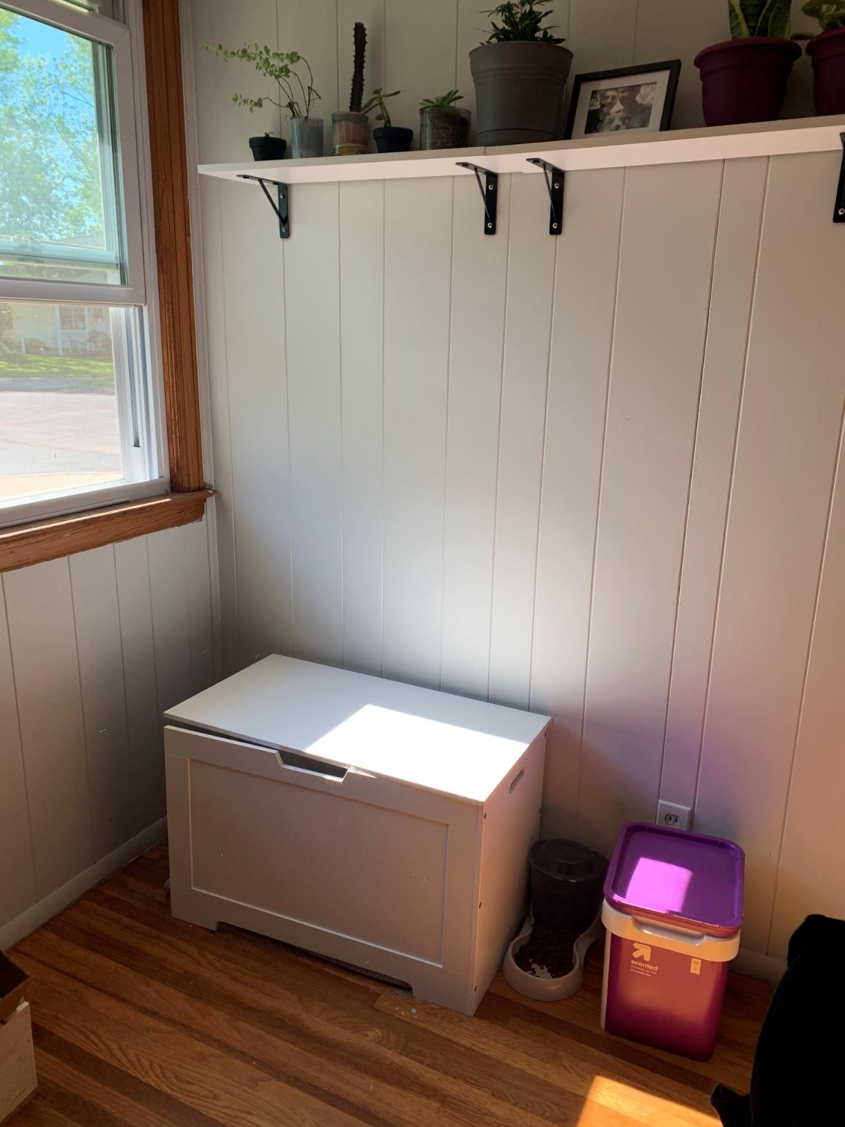 White Storage Chest Bench with Lift Top - HWLEXTRA