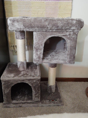 Small Grey Cat Tree - HWLEXTRA