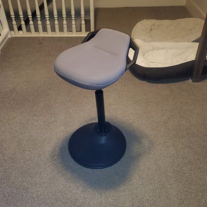 Black Adjustable Standing Desk Swivel Stool - HWLEXTRA