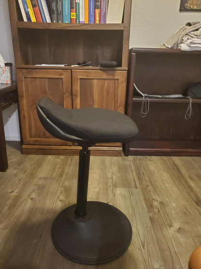Black Adjustable Standing Desk Swivel Stool - HWLEXTRA