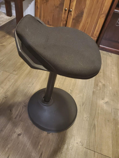 Black Adjustable Standing Desk Swivel Stool - HWLEXTRA
