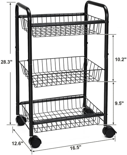 3-Tier Rolling Utility Cart - view 7