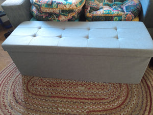 Folding Storage Ottoman Bench - HWLEXTRA