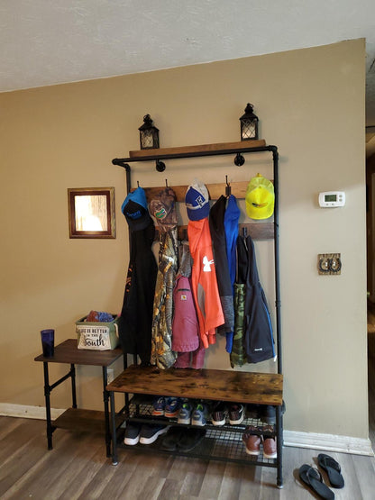 Pipe Style Hall Tree - HWLEXTRA