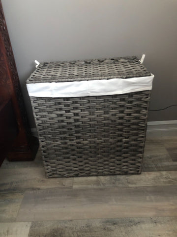 Laundry Hamper with Divider & Lid - HWLEXTRA