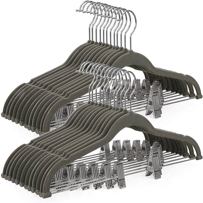 Gray Velvet Trousers Hangers - HWLEXTRA