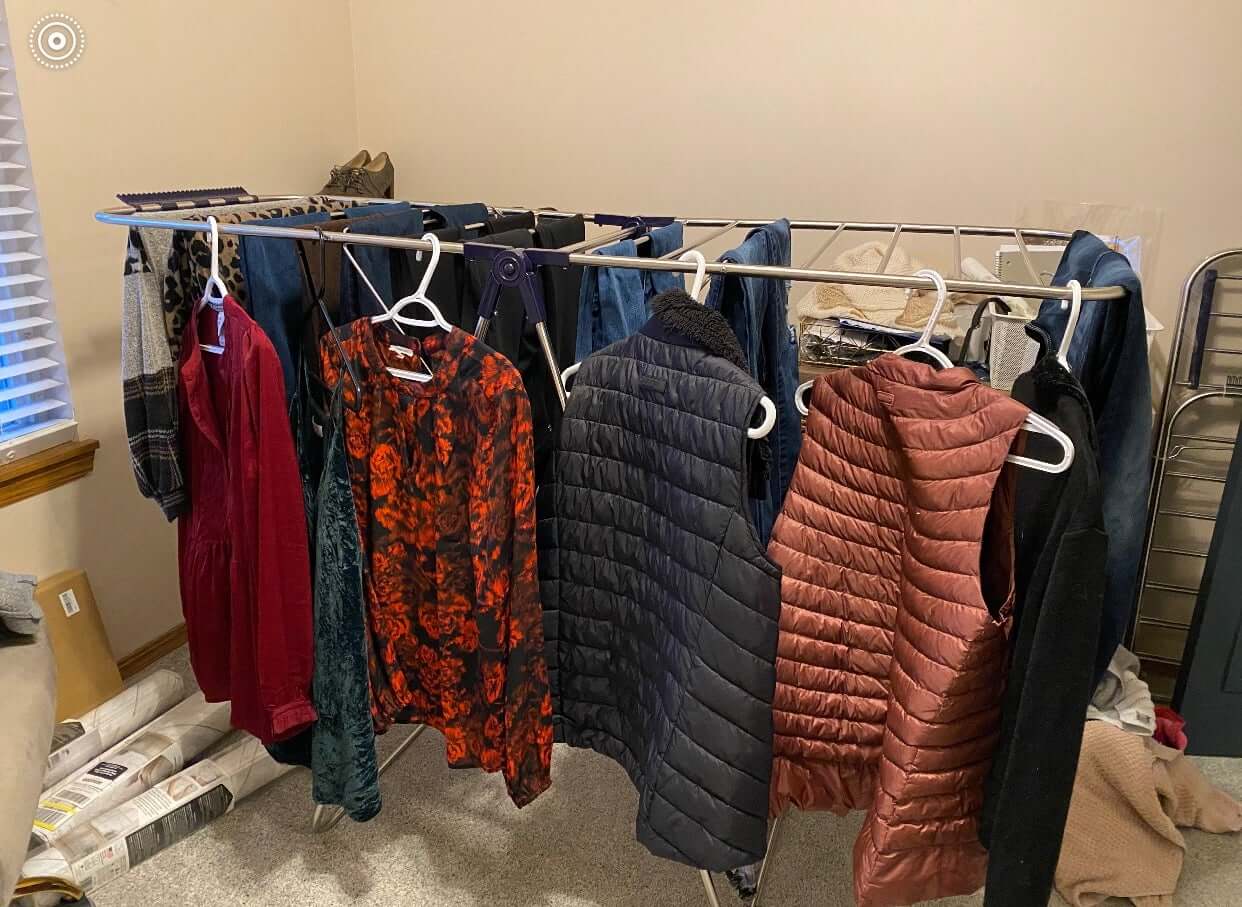 Clothes Drying Rack with Adjustable Shelves - HWLEXTRA
