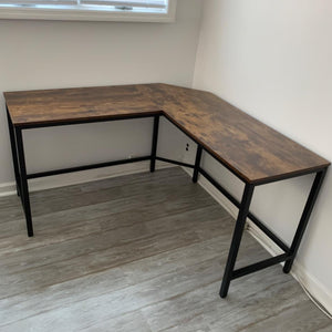 Industrial Computer Desk for Corner - HWLEXTRA