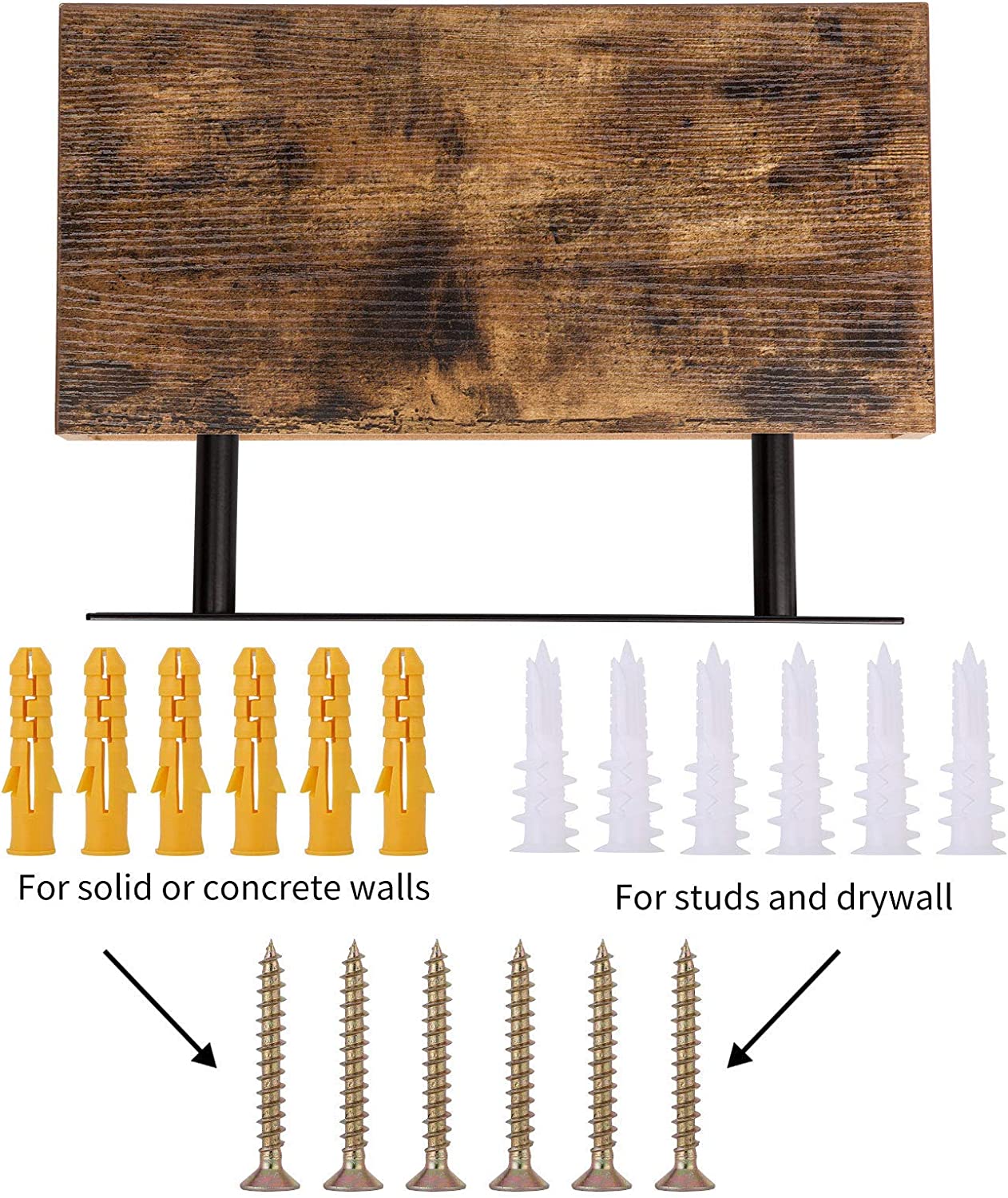Floating Shelves, Wall Shelf Set of 2, 15.7 inch Hanging Shelf with Invisible Brackets
