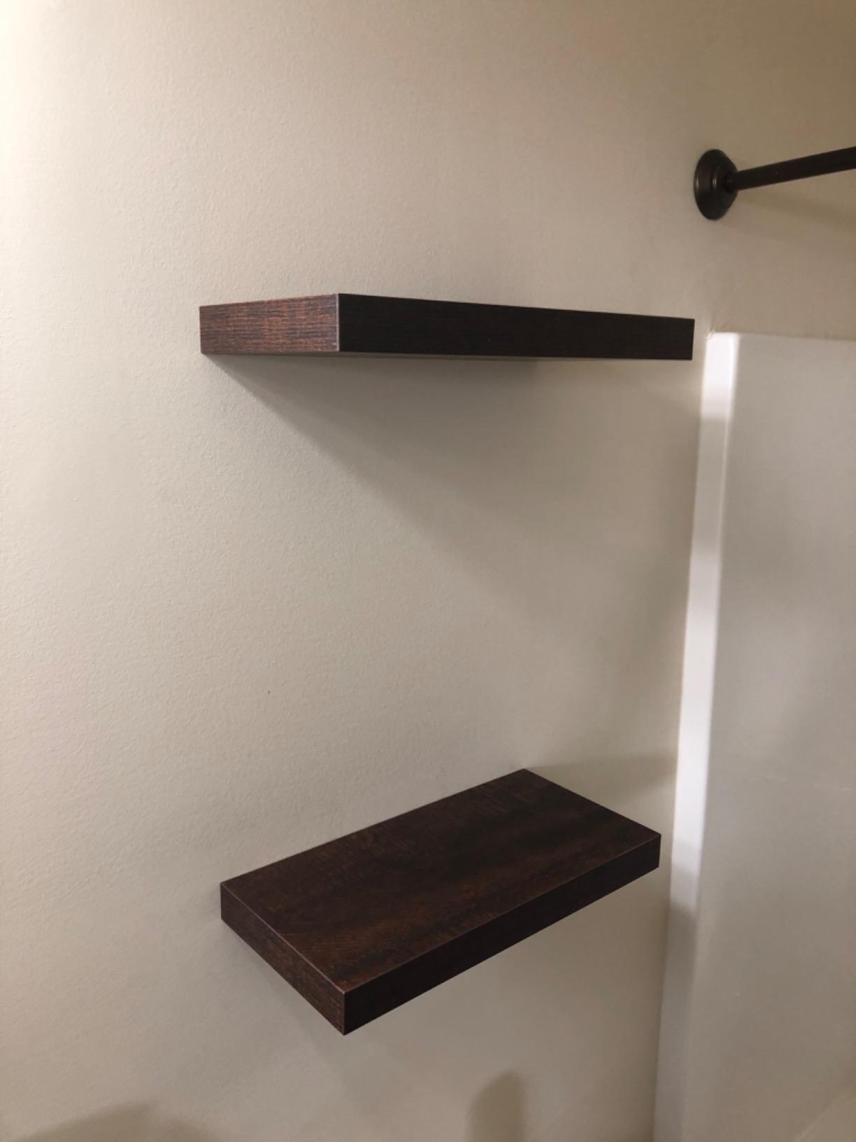 Floating Shelves, Wall Shelf Set of 2, 15.7 inch Hanging Shelf with Invisible Brackets