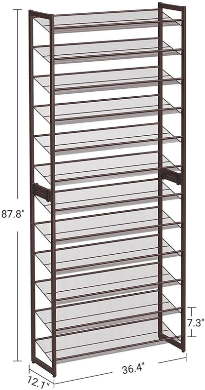 Adjustable 12-Tier Shoe Rack - HWLEXTRA